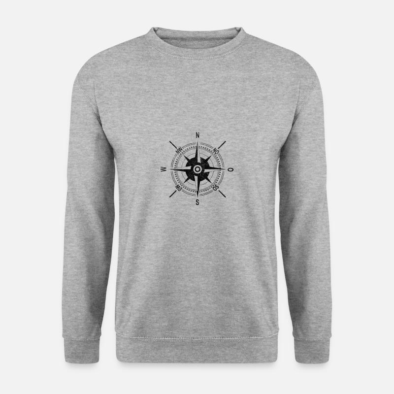 Compass rose compass - Unisex Sweatshirt - salt & pepper