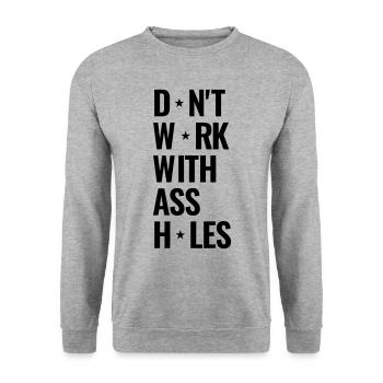 Motivation pour le monde du travail - Sweat-shirt Unisexe - gris chiné - Devant - Alina (178cm) & Michal (187cm)