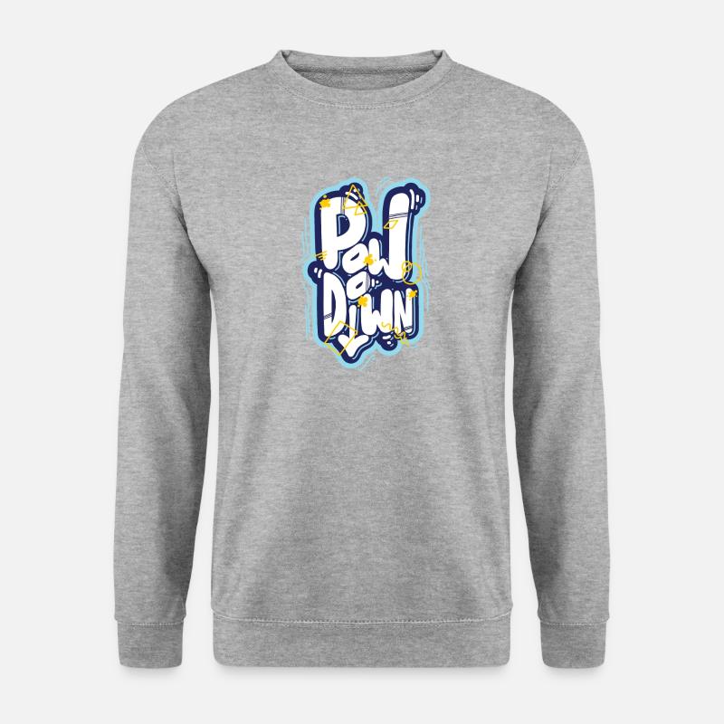 Pow Down - Unisex Pullover - Weißgrau meliert
