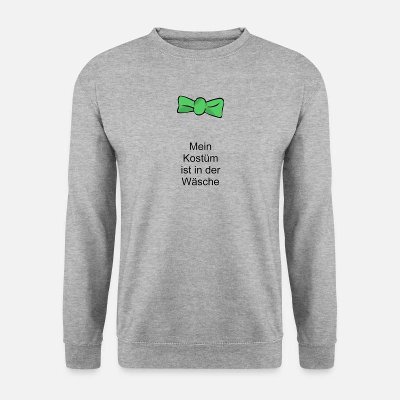 Fasching Fliege - Unisex Pullover - Weißgrau meliert