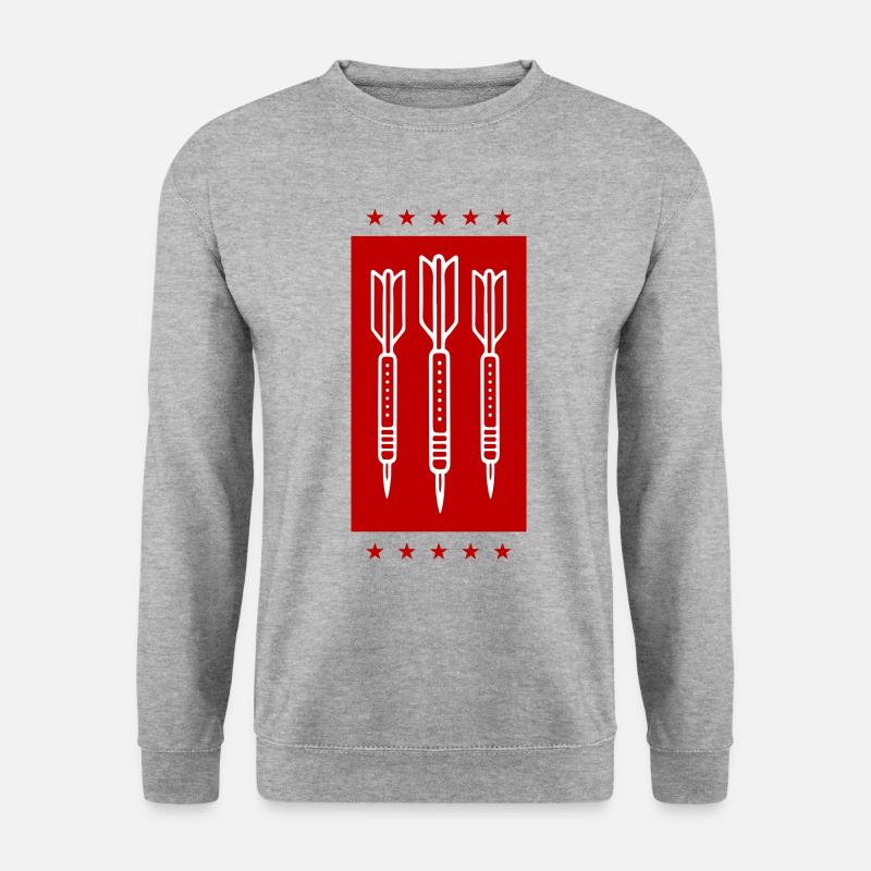 Dartpfeile Symbol Darts Team - Unisex Pullover - Weißgrau meliert