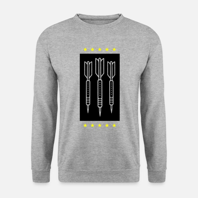 Darts Team Dartpfeile Symbol - Unisex Pullover - Weißgrau meliert