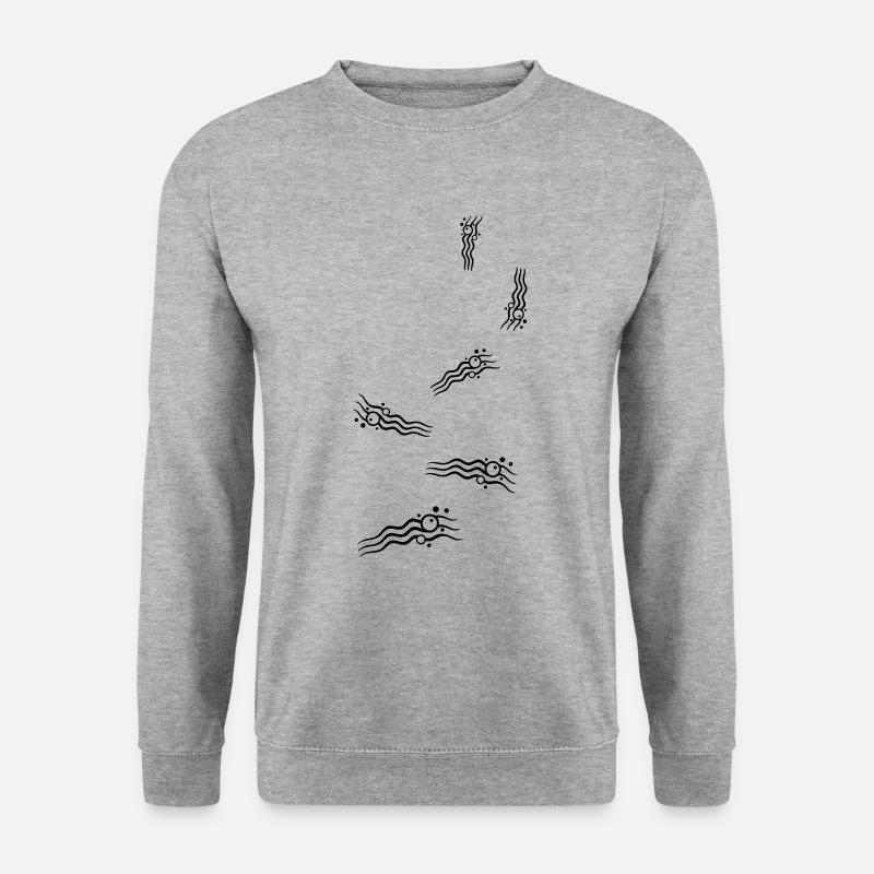 Welle icon symbol - Unisex Pullover - Weißgrau meliert