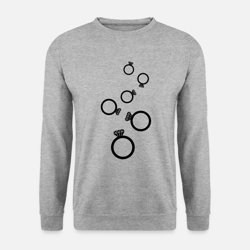Eheringe symbol - Unisex Pullover - Weißgrau meliert