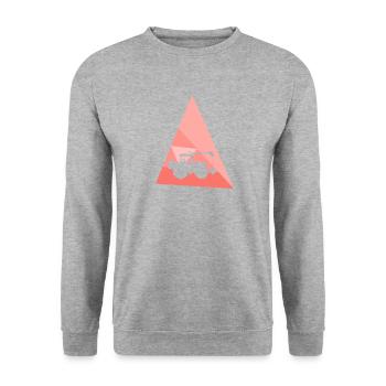 Bauer combine harvester - Unisex Sweatshirt - salt & pepper - Front - Alina (178cm) & Michal (187cm)