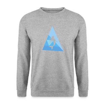 Créature mythique Neptune - Sweat-shirt Unisexe - gris chiné - Devant - Alina (178cm) & Michal (187cm)