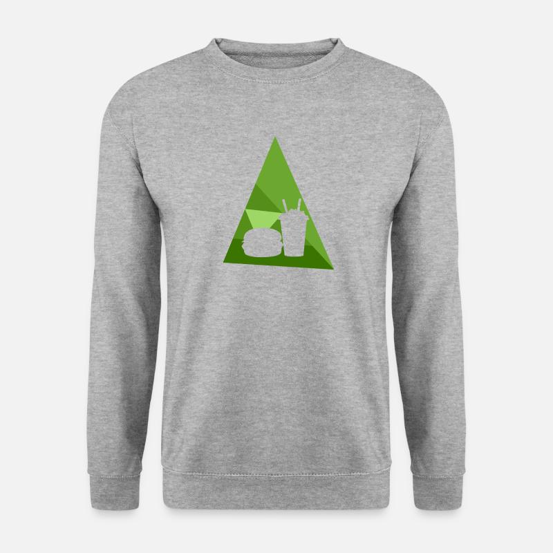 Collation de hamburger - Sweat-shirt Unisexe - gris chiné