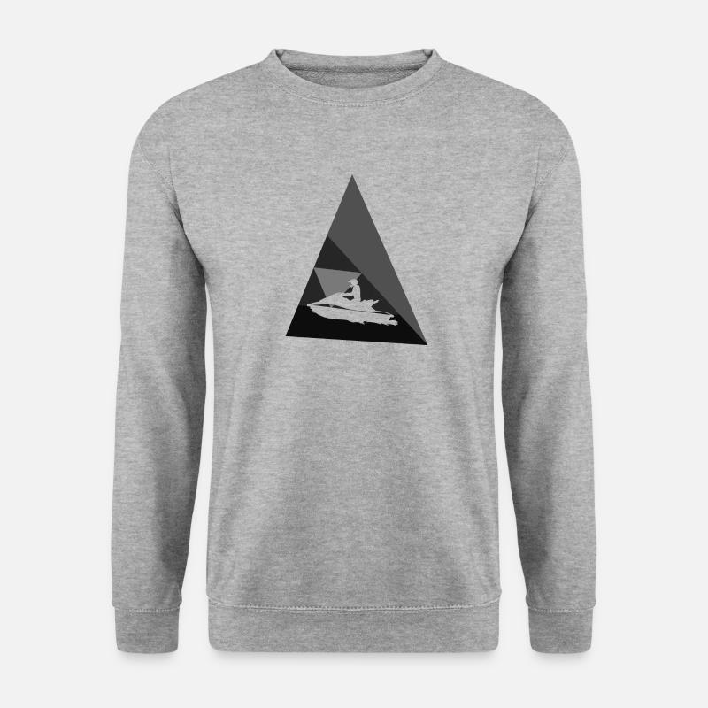 Jetski Boot Wakeskate - Unisex Pullover - Weißgrau meliert