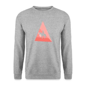 Cowboy Rodeo Lasso - Unisex Sweatshirt - salt & pepper - Front - Alina (178cm) & Michal (187cm)
