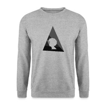Funky Groove 70s - Unisex Pullover - Weißgrau meliert - Vorne - Alina (178cm) & Michal (187cm)