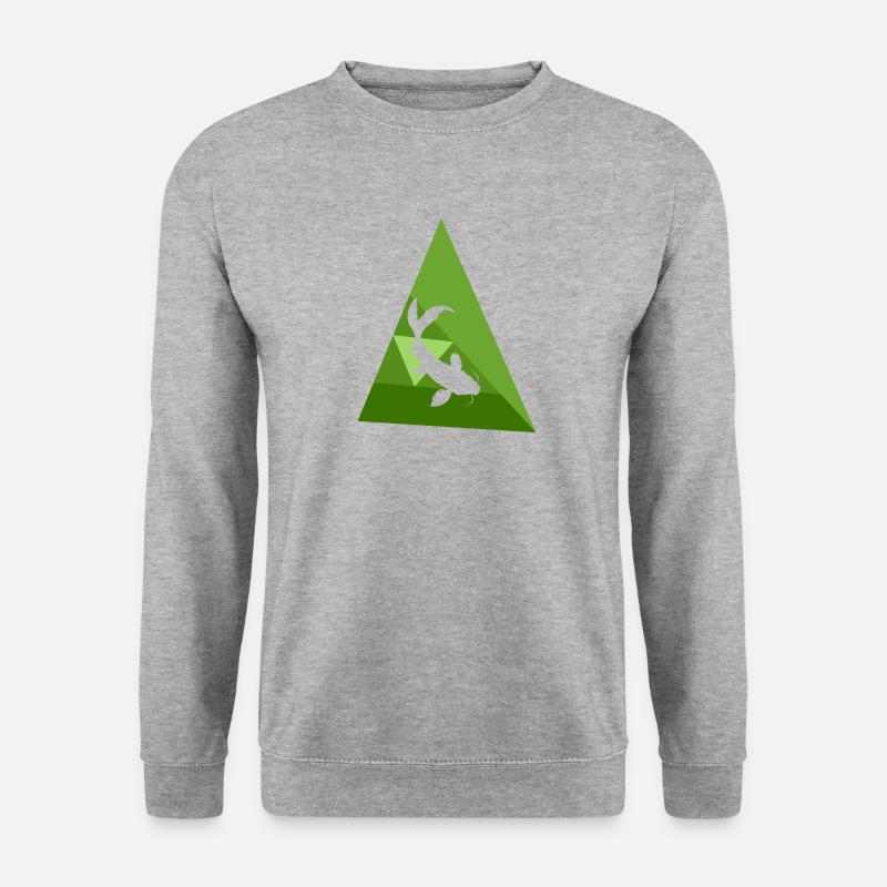 Koi Fisch Teich - Unisex Pullover - Weißgrau meliert