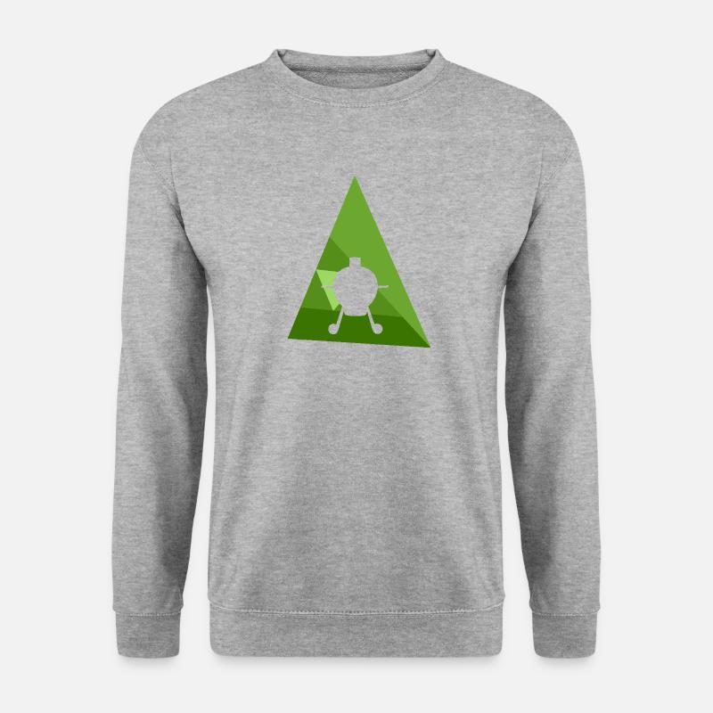 Barbecue Grillzange - Unisex Pullover - Weißgrau meliert