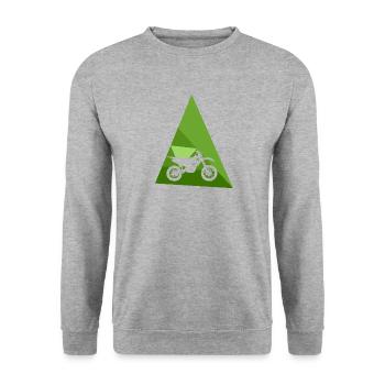Motorcycle Motocross Chopper - Unisex Sweatshirt - salt & pepper - Front - Alina (178cm) & Michal (187cm)