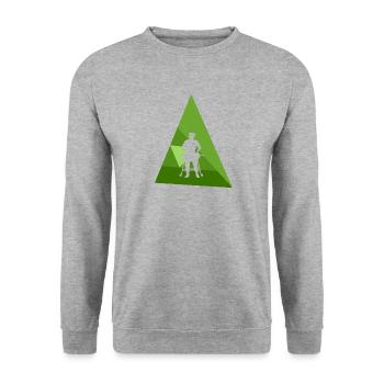 Barbecue BBQ Grillen - Unisex Pullover - Weißgrau meliert - Vorne - Alina (178cm) & Michal (187cm)