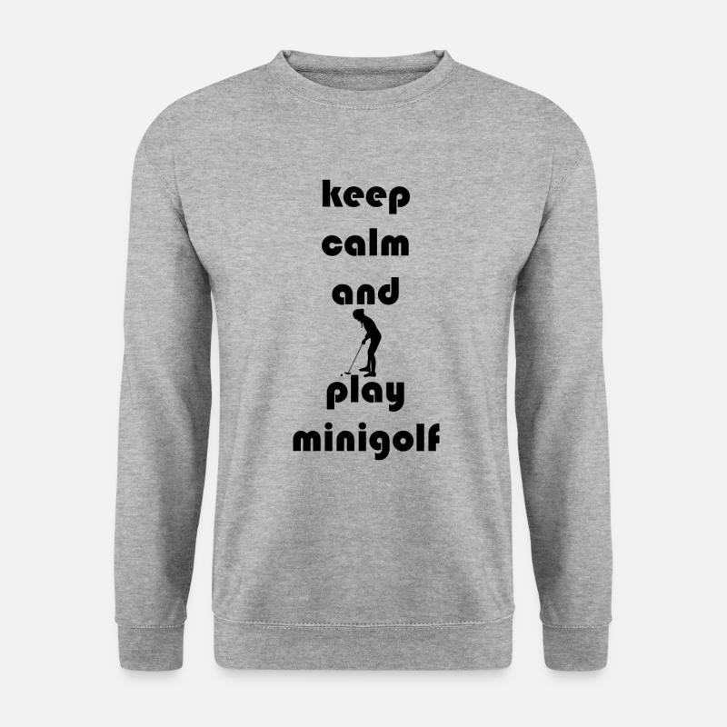 MINIGOLF MINIGOLFER MINIGOLFERIN - Unisex Pullover - Weißgrau meliert