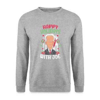 Drôle de Noël Joe - Sweat-shirt Unisexe - gris chiné - Devant - Alina (178cm) & Michal (187cm)