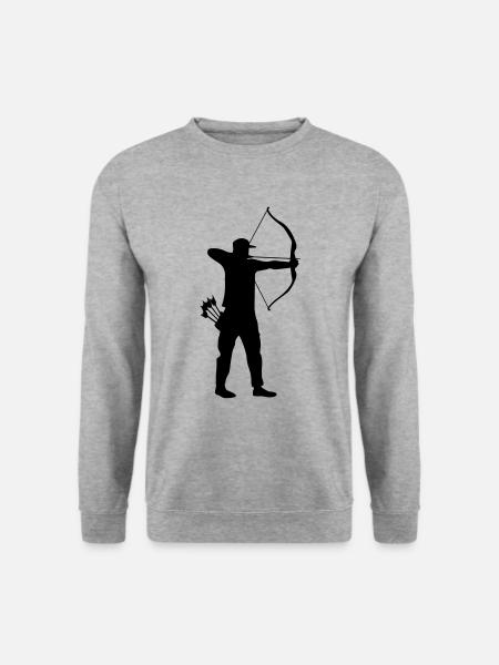 Archer with quiver archery - Unisex Sweatshirt - salt & pepper