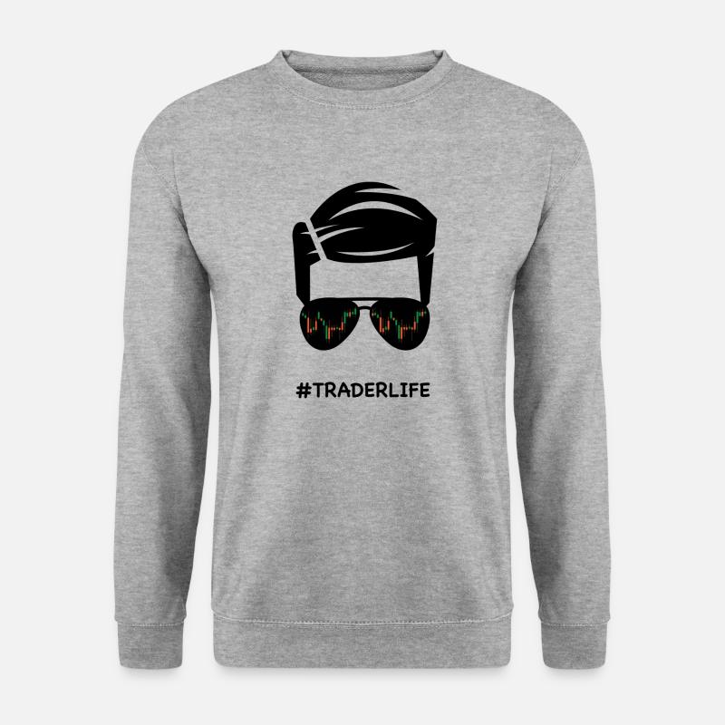 Traderlife Forex Crypto - Unisex Pullover - Weißgrau meliert