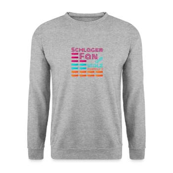 Schlager fan and proud of it - Unisex Sweatshirt - salt & pepper - Front - Alina (178cm) & Michal (187cm)