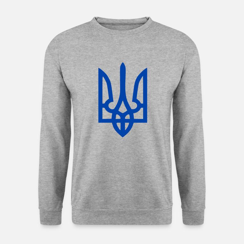 Ukraine - Unisex Pullover - Weißgrau meliert
