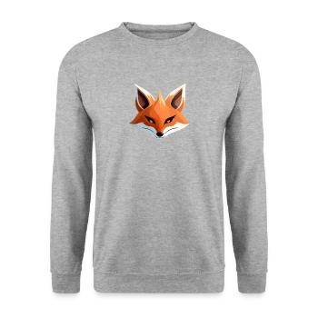 Tête de renard - Sweat-shirt Unisexe - gris chiné - Devant - Alina (178cm) & Michal (187cm)