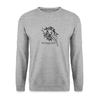 Kitzretter - Sweat-shirt Unisexe - gris chiné - Devant - Alina (178cm) & Michal (187cm)
