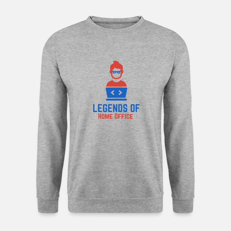 Legends of Homeoffice - Unisex Pullover - Weißgrau meliert