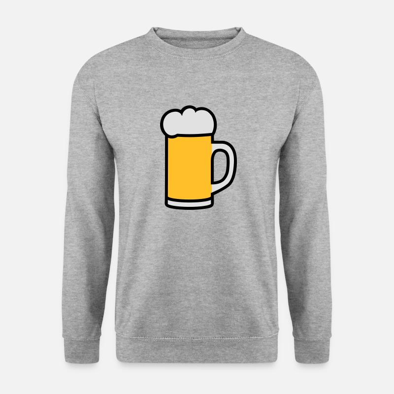 Bierglas 3 Farben - Unisex Pullover - Weißgrau meliert
