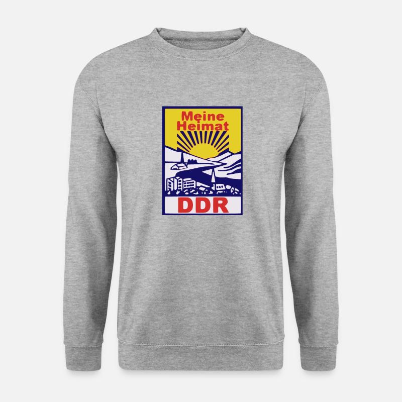 DDR - Meine Heimat - Unisex Pullover - Weißgrau meliert
