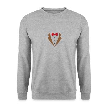 Junggesellenabschied - Unisex Pullover - Weißgrau meliert - Vorne - Alina (178cm) & Michal (187cm)