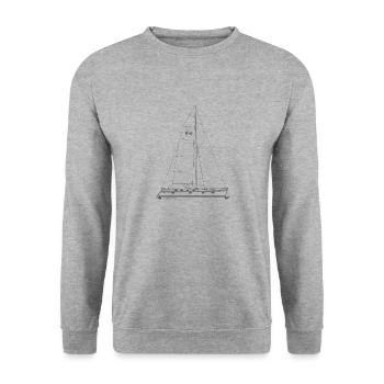 Graphique d'un Bavaria 46 sur les chemises et les tasses - Sweat-shirt Unisexe - gris chiné - Devant - Alina (178cm) & Michal (187cm)