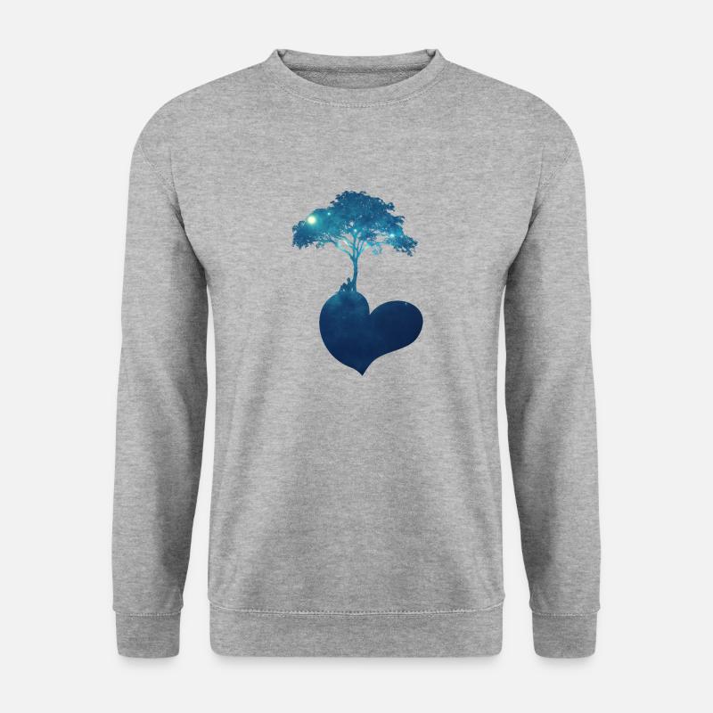 Booklovers Starry night - Unisex Pullover - Weißgrau meliert