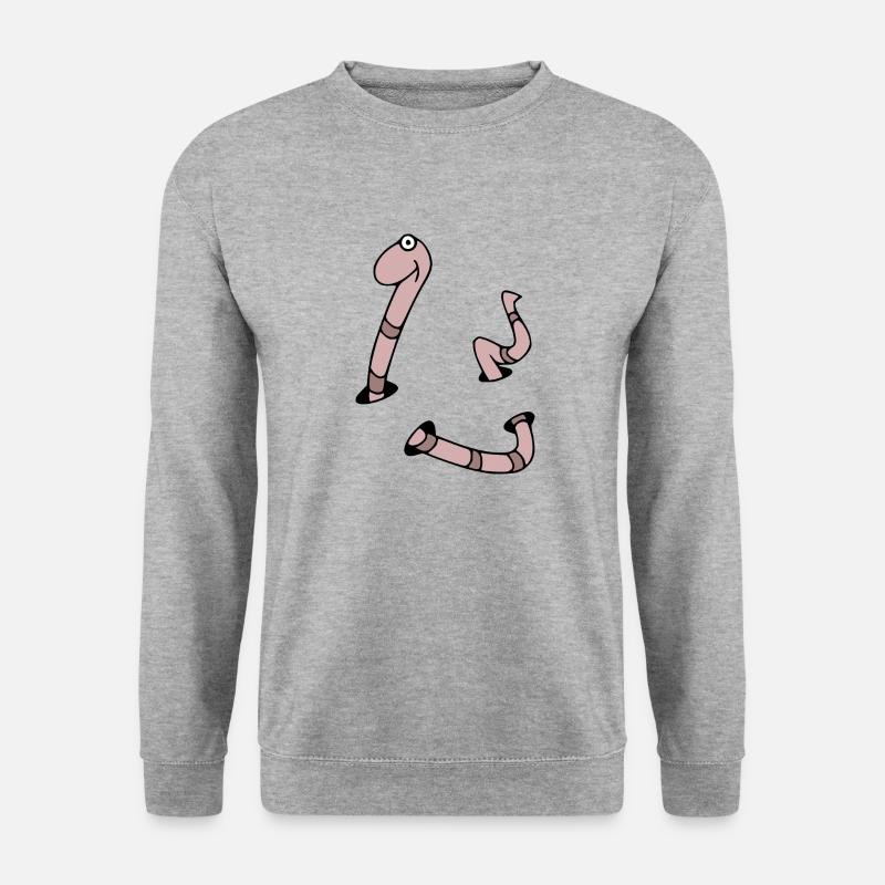Wurm - Unisex Pullover - Weißgrau meliert
