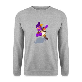Nur Cruisen - Unisex Pullover - Weißgrau meliert - Vorne - Alina (178cm) & Michal (187cm)