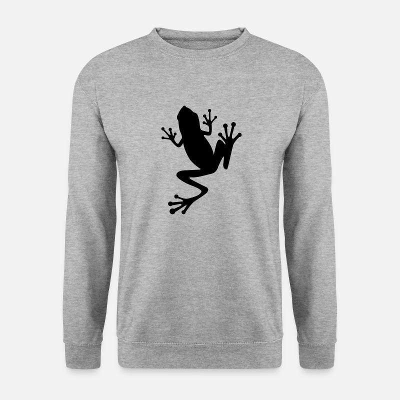 Frosch - Unisex Pullover - Weißgrau meliert