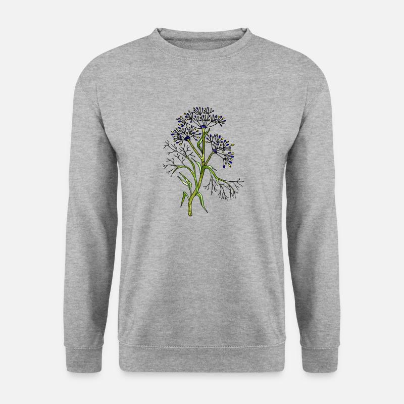 Blumen - Unisex Pullover - Weißgrau meliert