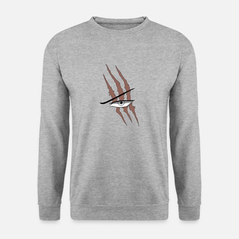 Schaftnarbe - ein Stück - Unisex Pullover - Weißgrau meliert