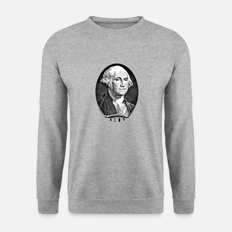 dollar - Unisex Pullover - Weißgrau meliert