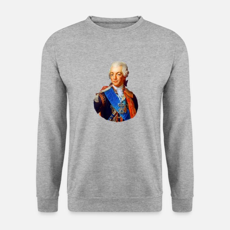 Gustaf III. - Unisex Pullover - Weißgrau meliert