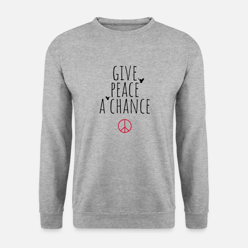 Peace - Unisex Pullover - Weißgrau meliert