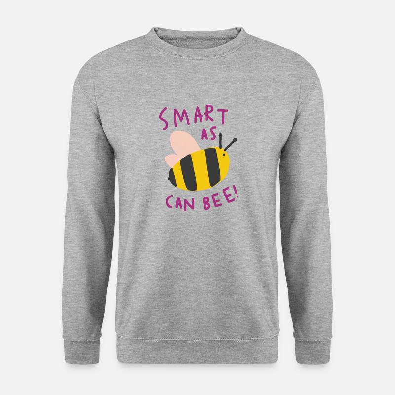 Smart wie Bee - Unisex Pullover - Weißgrau meliert