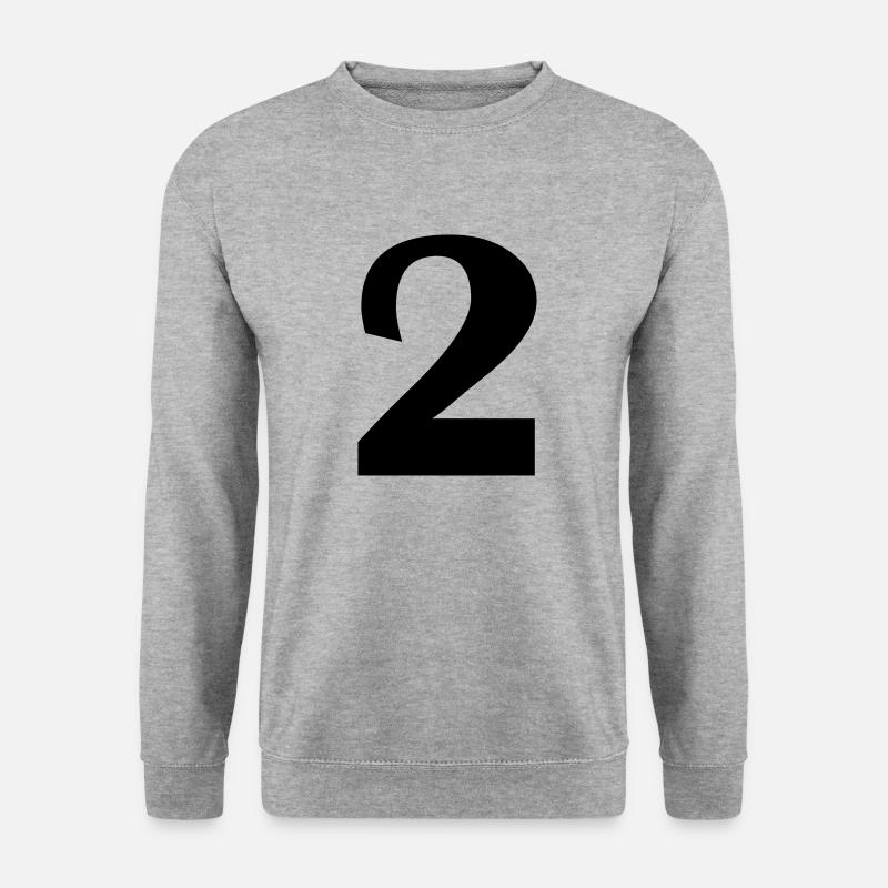 2 - Unisex Pullover - Weißgrau meliert