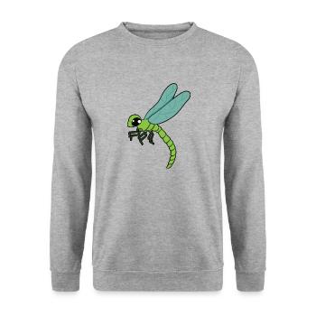 dragonfly - Unisex Sweatshirt - salt & pepper - Front - Alina (178cm) & Michal (187cm)