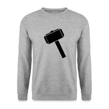 Hammer - Unisex Sweatshirt - salt & pepper - Front - Alina (178cm) & Michal (187cm)