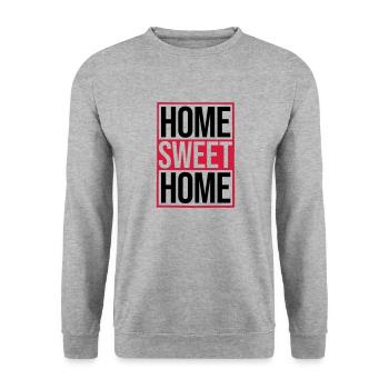 Home Sweet Home - Sweat-shirt Unisexe - gris chiné - Devant - Alina (178cm) & Michal (187cm)