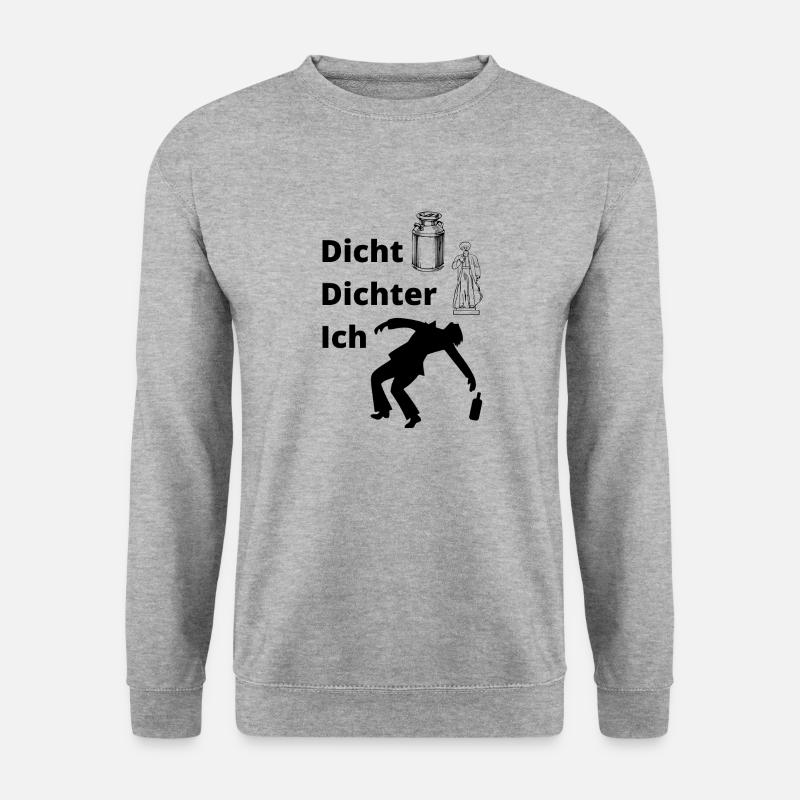 Dicht Dichter Ich - Unisex Pullover - Weißgrau meliert