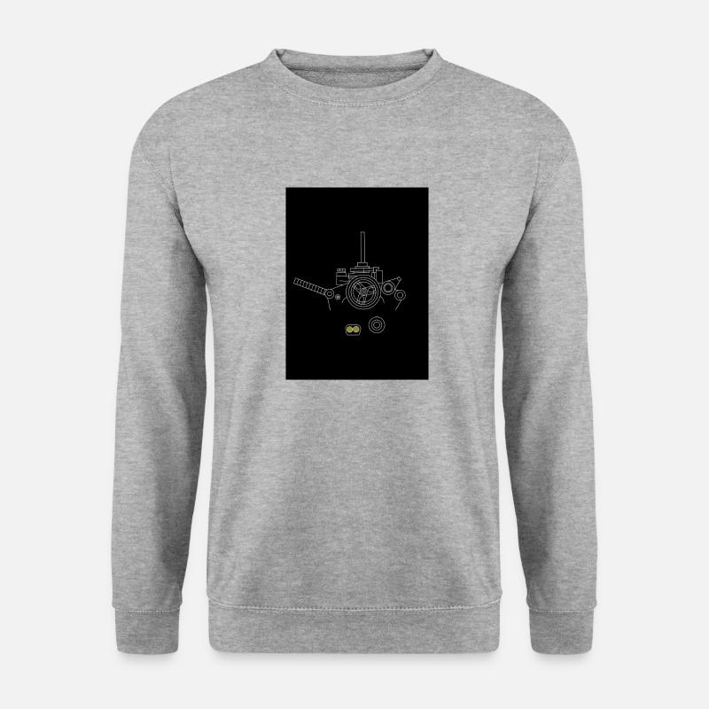 maschinen fragment 5 - Unisex Pullover - Weißgrau meliert