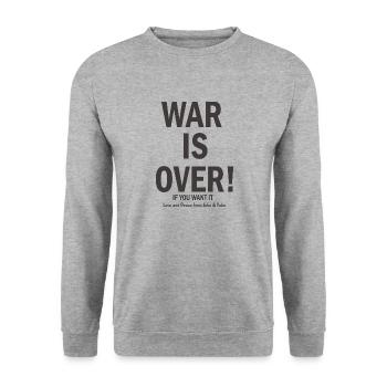 La guerre est finie - Sweat-shirt Unisexe - gris chiné - Devant - Alina (178cm) & Michal (187cm)