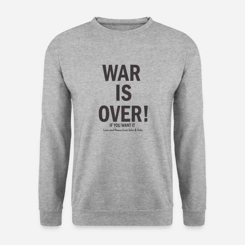 Der Krieg ist vorbei - Unisex Pullover - Weißgrau meliert
