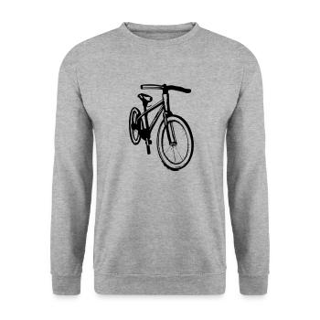 Bicycle Doodle Bicycles Cycling Vector 1 - Unisex Sweatshirt - salt & pepper - Front - Alina (178cm) & Michal (187cm)